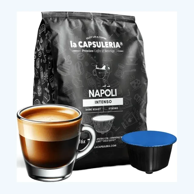 LaCapsuleria Napoli Intenso Coffee Dolce Gusto Compatible Capsules - 16 Capsules
