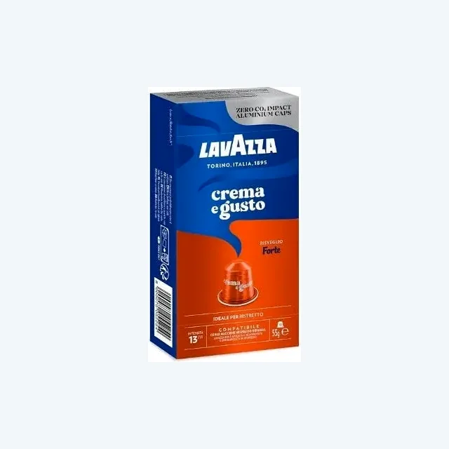 Lavazza Crema E Gusto Risveglio Forte Nespresso Compatible Coffee Capsules - 10 Capsules
