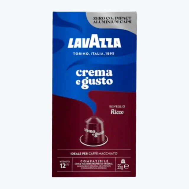 Lavazza Crema E Gusto Risveglio Ricco Nespresso Compatible Coffee Capsules - 10 Capsules