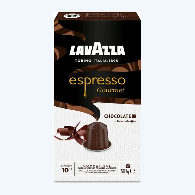 Lavazza Espresso Gourmet Chocolate Nespresso Compatible Coffee Capsules - 10 Capsules