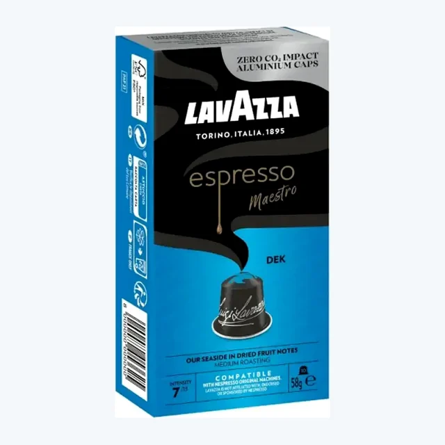 Lavazza Espresso Maestro Decaffeinated Nespresso Compatible Coffee Capsules - 10 Capsules