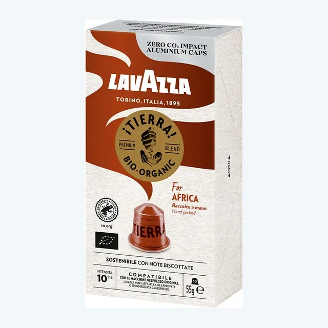 Lavazza Tierra Bio-Organic Nespresso Compatible Coffee Capsules Africa - 10 Capsules