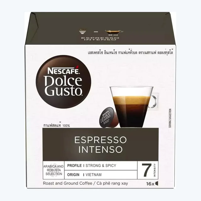 Nescafe Dolce Gusto Espresso Intenso Coffee Capsules - 16 Capsules