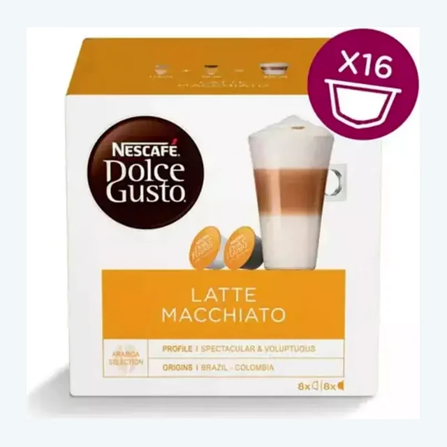 Nescafe Dolce Gusto Latte Macchiato Coffee Capsules - 16 Capsules