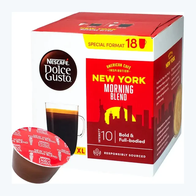 Nescafe Dolce Gusto New York Morning Blend Coffee Capsules - 18 Capsules