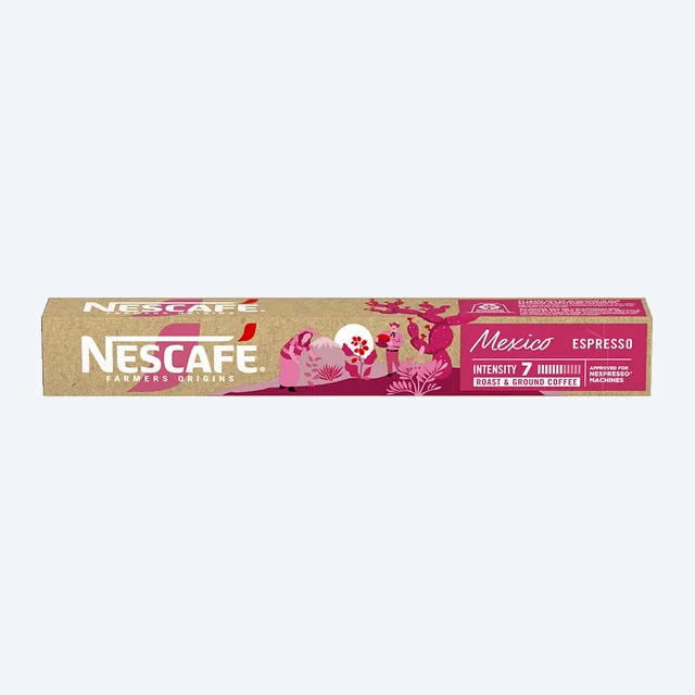 Nescafe Farmers Origins - Mexico Espresso  #7 Compatible by Nespresso -10 capsules