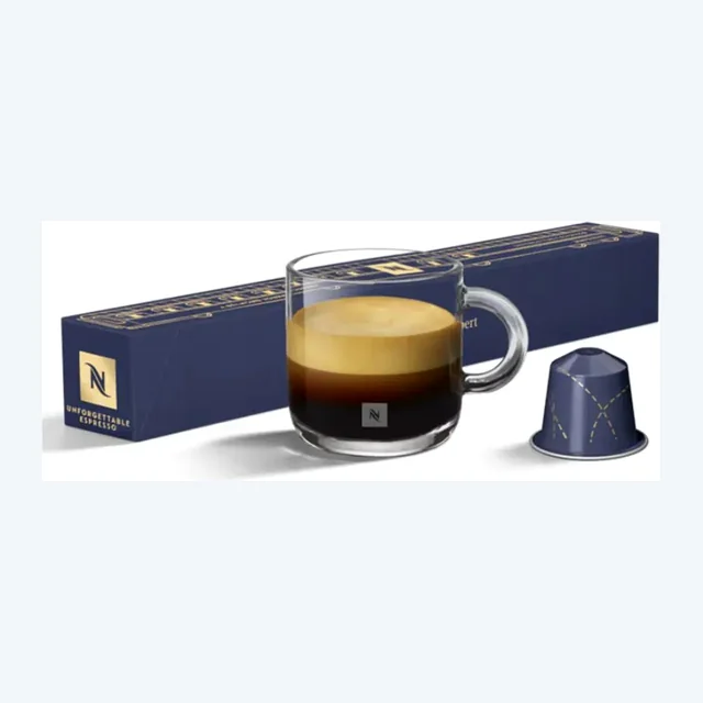 Nespresso Unforgettable Espresso Flavor Original Espresso Capsules - Intensity 8 - 10 Capsules