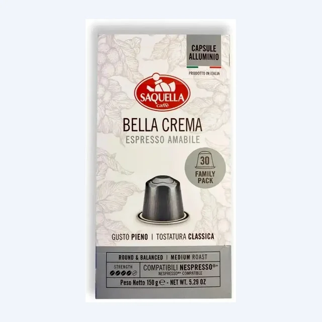 Saquella - Bella Crema Compatible With Nespresso - 30 capsules