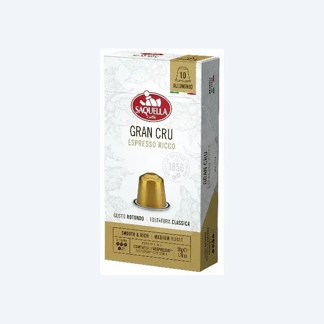 Saquella - Grand Cru Espresso Ricco Compatible With Nespresso - 10 capsules