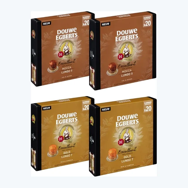 Douwe Egberts Variety Bulk pack - 80 Aluminium Nespresso compatible coffee capsules