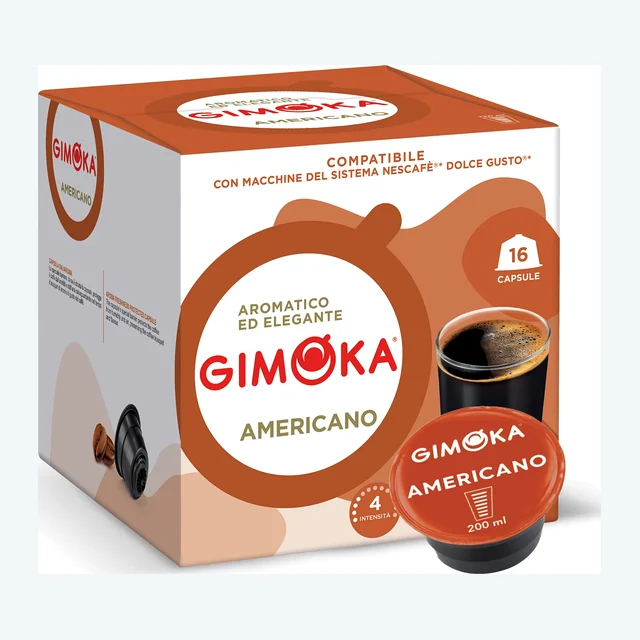 Gimoka Americano - 16 Nescafe Dolce Gusto compatible coffee capsules