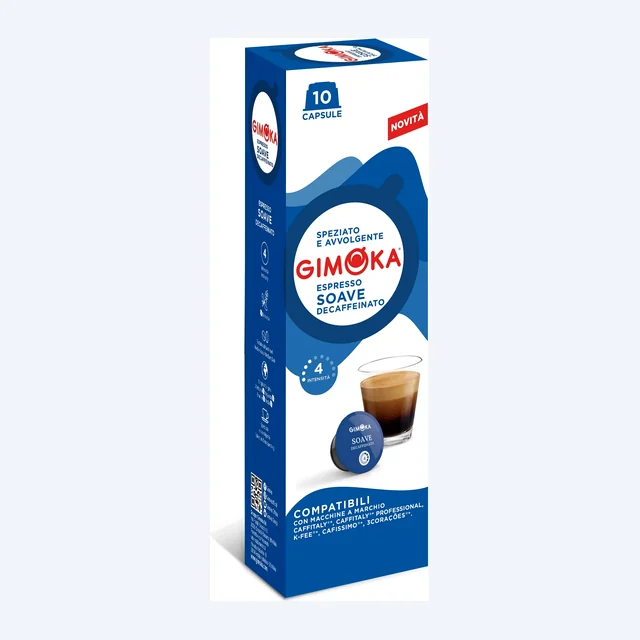 Gimoka Soave Decaffe - 10 K-fee compatible coffee capsules
