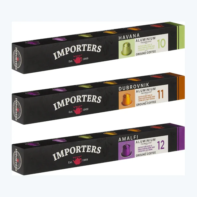 Importers Coffee Variety - 30 Aluminium Nespresso compatible capsules