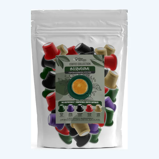 International Coffee Collection - 100 Nespresso Compatible Coffee Capsules