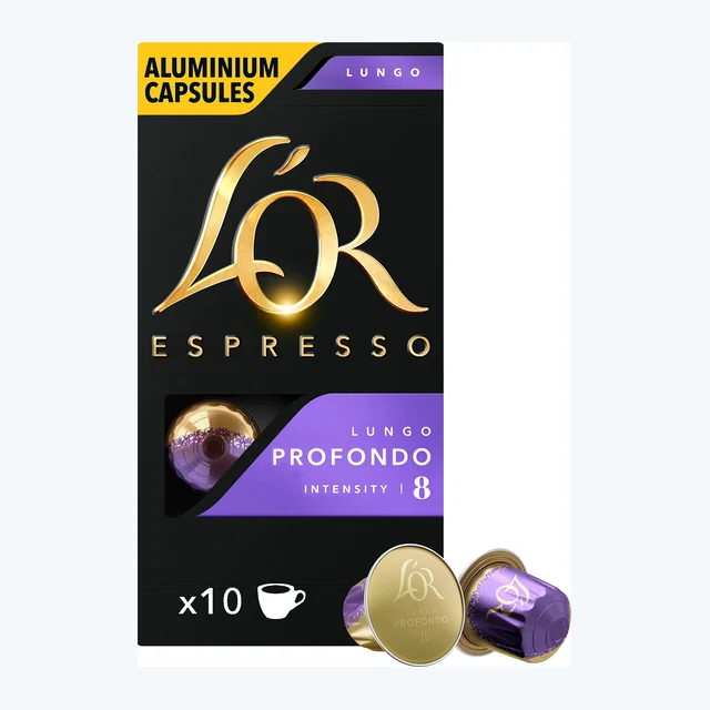 L'OR Lungo Profondo - 10 Aluminium Nespresso compatible coffee capsules