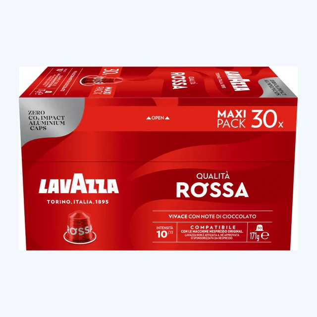 Lavazza Rossa Maxi Pack – 30 Aluminium Nespresso compatible coffee capsules