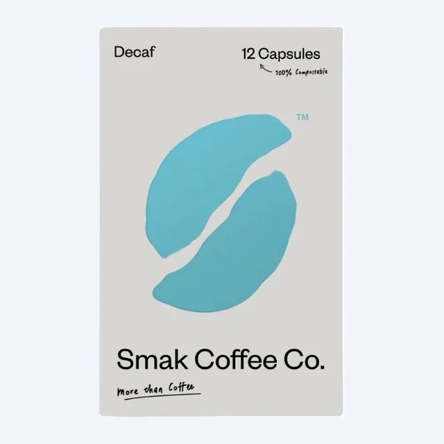 Smak Decaf - 12 Compostable Nespresso compatible coffee capsules