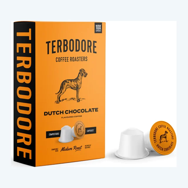 Terbodore Dutch Chocolate – 10 Compostable Nespresso compatible coffee capsules