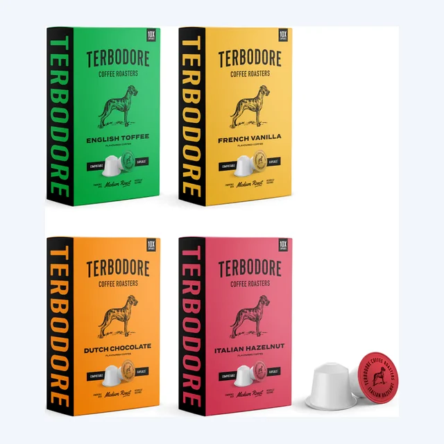Terbodore Flavour Special - 40 Compostable Nespresso compatible coffee capsules