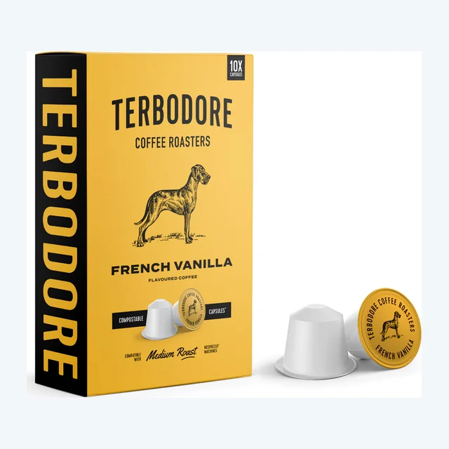 Terbodore French Vanilla – 10 Compostable Nespresso compatible coffee capsules