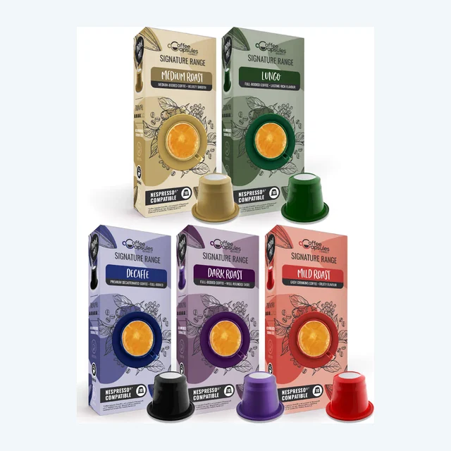 Variety Pack - 50 Nespresso compatible coffee capsules