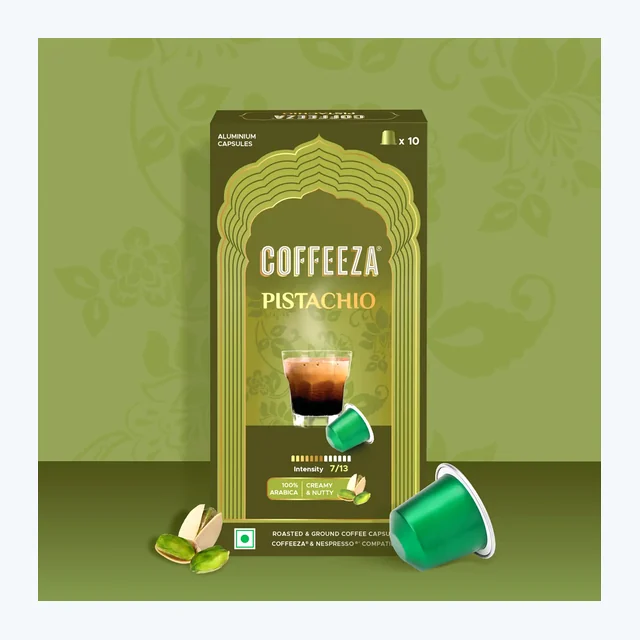 Pistachio 100% Arabica Flavoured Aluminium Coffee Capsules (Limited Edition)