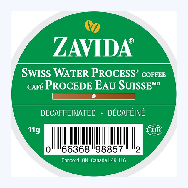 Zavida Decaf Colombian Swiss Water Process Coffee 24 Pack