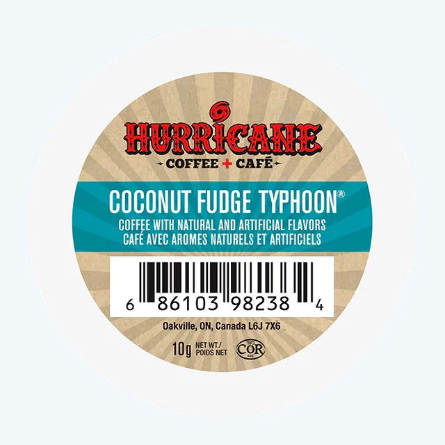 Coconut Fudge Typhoon Flavored Coffee Pods