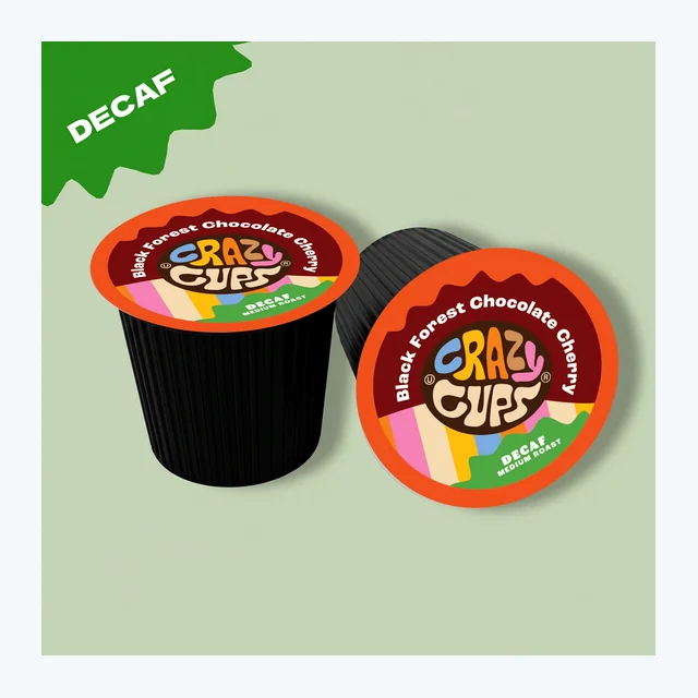 Decaf Black Forest Chocolate Cherry Flavored Coffee Pods