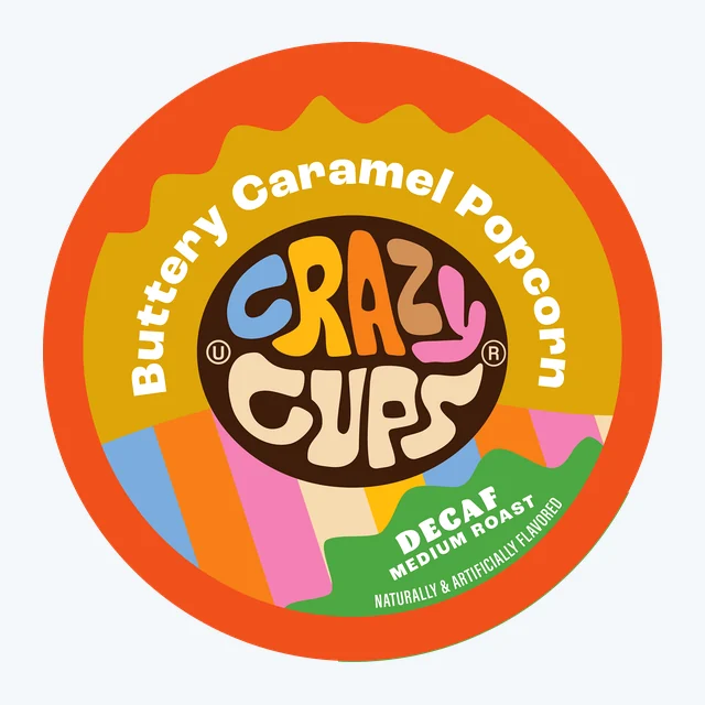 Decaf Buttery Caramel Popcorn Flavored Coffee Pods