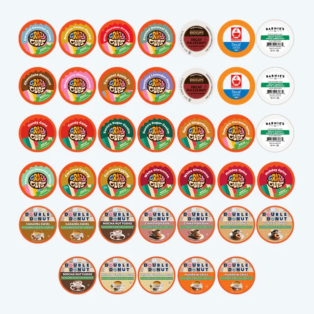 Decaf Flavor Lovers Coffee Pods Sampler Pack