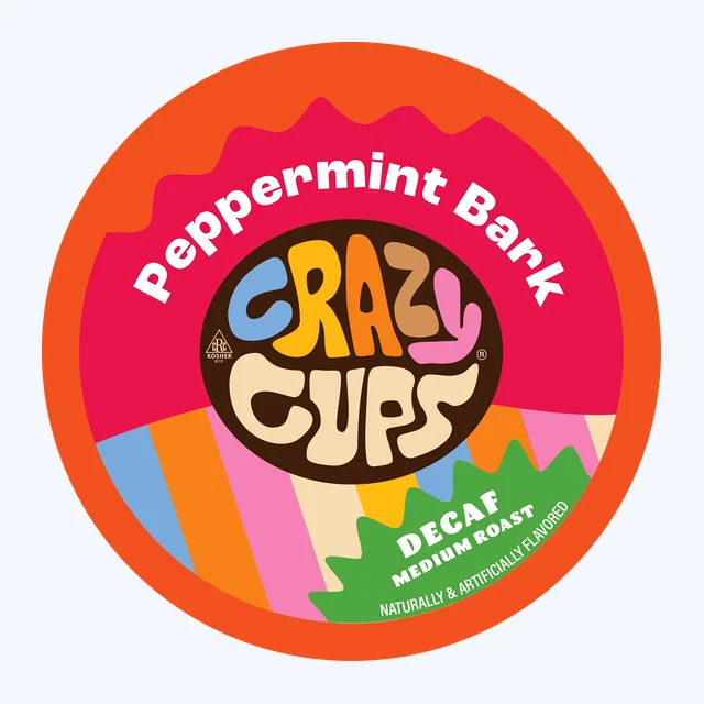 Decaf Peppermint Bark Flavored Coffee Pods