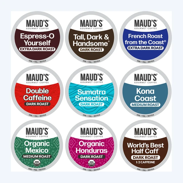 Maud's Dark/Bold Roast Coffee Pods Variety Pack - 40ct