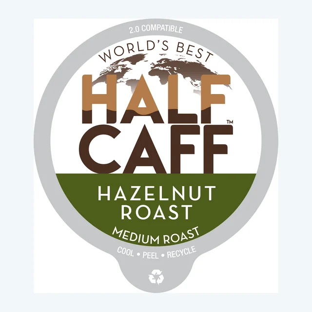 World's Best Half Caff™ Hazelnut Roast Flavored Coffee Pods