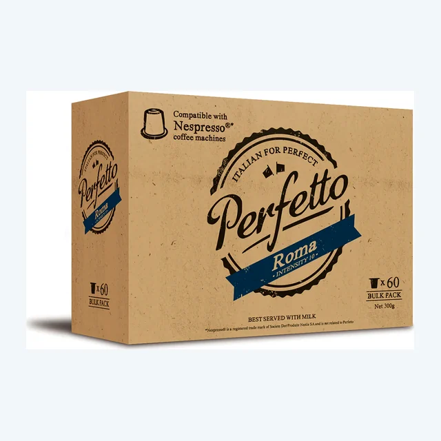 60 Pack Perfetto Roma Coffee Pods (Intensity 10)