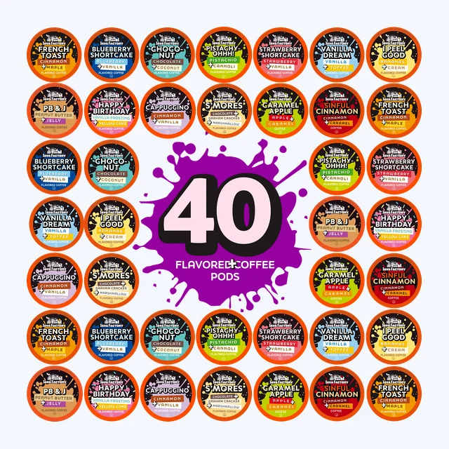 Flavored Coffee Pods Assorted Sampler Variety Pack