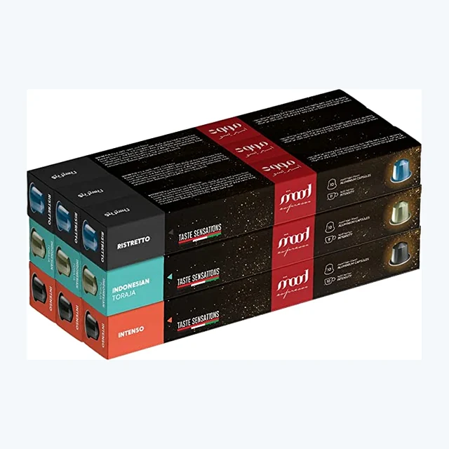 Nespresso Compatible Aluminium Capsules (90 Caps) - Intenso, Indonesian Toraja, Ristretto