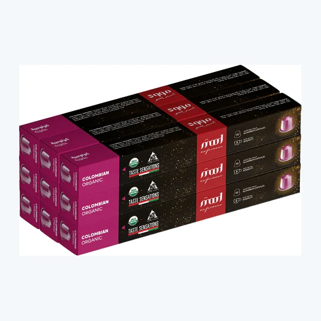 Organic Colombian 100% Arabica Nespresso Compatible Aluminium Capsules (90 Capsules)