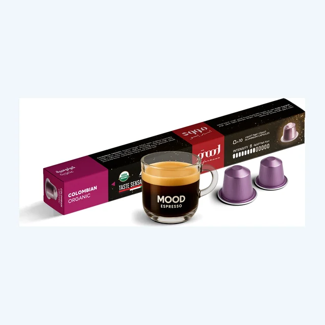 Organic Colombian - Single Origin, 100% Arabica, Nespresso Compatible Aluminium Capsules, 10 Pods