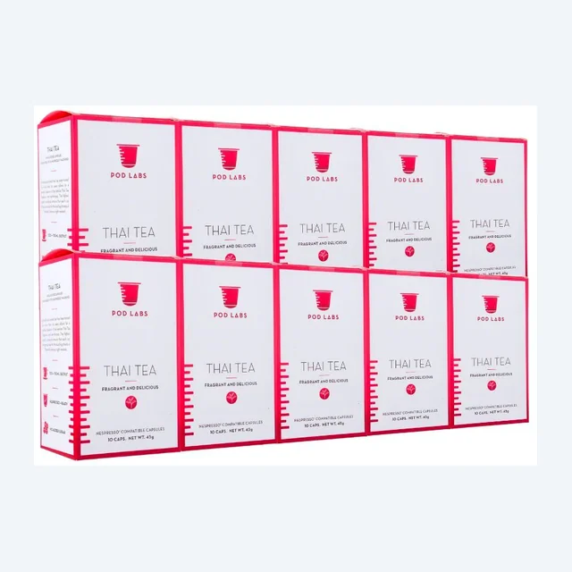 [Bundle Of 10] Pod Labs Nespresso Compatible Thai Tea (100 Capsules)