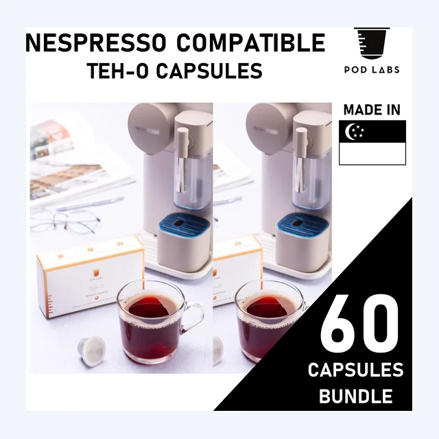 [Bundle Of 6 Special] Pod Labs Nespresso Compatible Teh-O (60 Capsules)