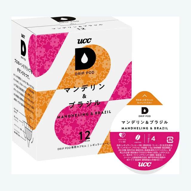 UCC DRIP POD ドリップポッド マンデリン＆ブラジル 12個入【KEURIG(キューリグ)ではご利用頂けません】
