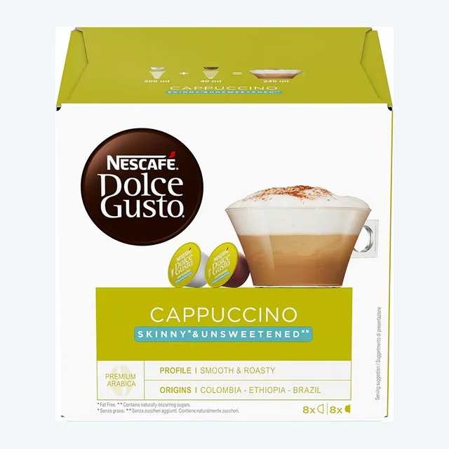 Dolce Gusto Cappuccino Skinny Unsweetened Coffee Pods