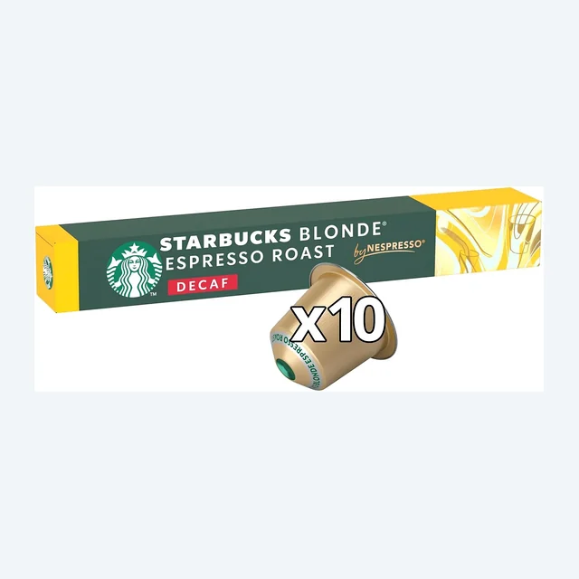 Starbucks Blonde Decaf Espresso Roast Nespresso Coffee Pods 10
