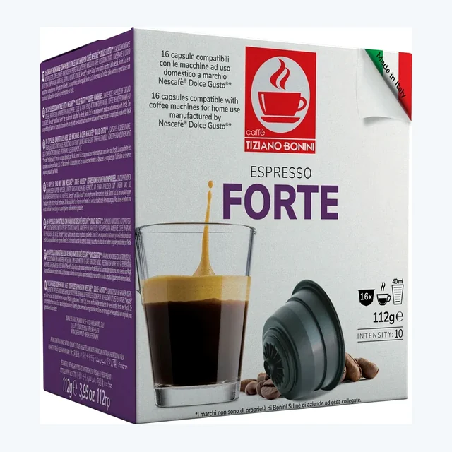 Tiziano Bonini Dolce Gusto Compatible Espresso Forte Coffee Pods
