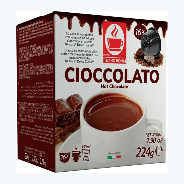 Tiziano Bonini Dolce Gusto Compatible Hot Chocolate Coffee Pods