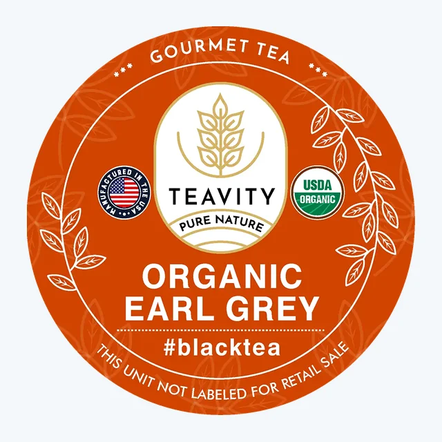Organic Earl Grey Tea K-Cups – Bold Black Tea with Natural Bergamot