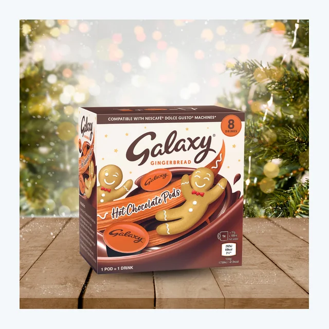Caffeluxe - Galaxy Hot Chocolate - Gingerbread Limited Edition - Dolce Gusto Compatible - Festive & Xmas Hot Chocolate Capsule