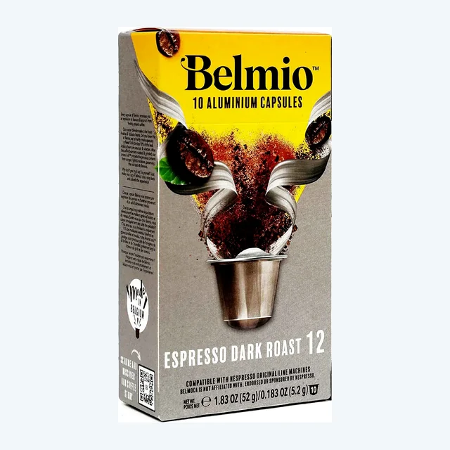 Belmio Espresso Dark Roast Nespresso® Compatible Capsules, 10 Pack  ALUMINUM