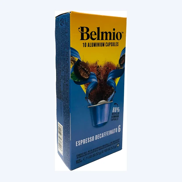 Belmio Premium Decaffeinato Nespresso® Compatible Capsules, 10 Pack  ALUMINUM